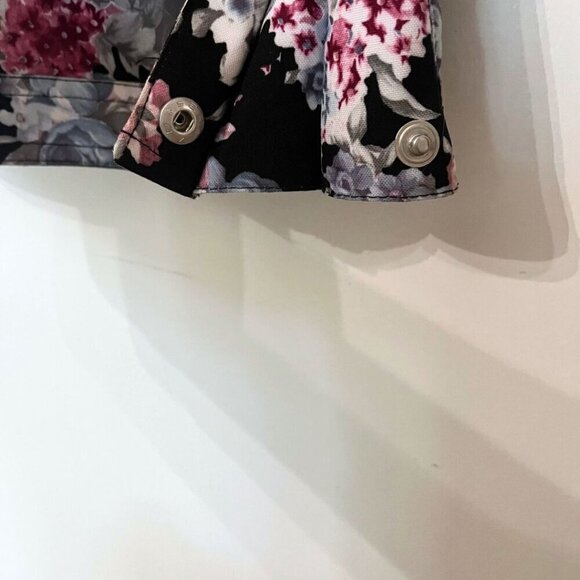 BETTY RIDES BLACK PINK FLORAL FLARED SNOWBOARD WINTER PANTS - S - Picture 6 of 16